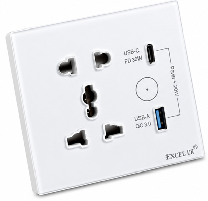 13amp Double USB smart socket