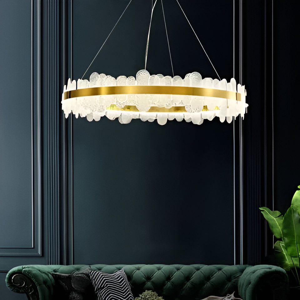 Gold layered Drop chandelier