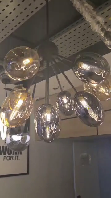Nova smoked glass chandelier